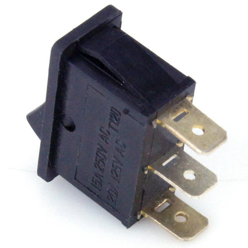 Rectangular Black Rocker Switch On/Off/On - Image 2