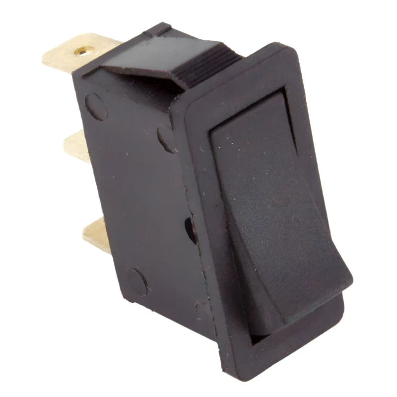 Rectangular Black Rocker Switch On/On