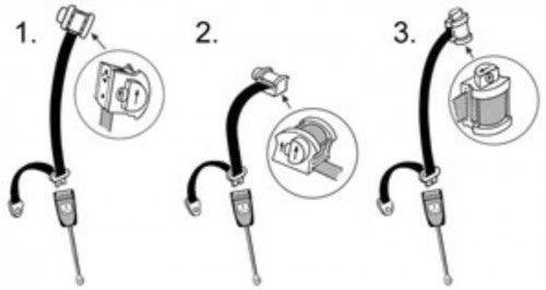 Securon 3 Point Fixing Multi-Angle 3 Retractable Short Stalk Black - Image 6