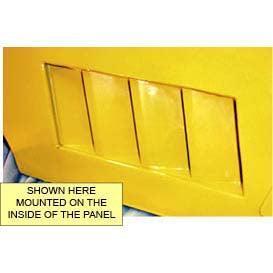 Self Adhesive Moulded ABS Side Vents Black 230mm - Image 2