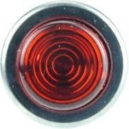 Small Bright Chrome Bezel Red Warning Light Replaceable Bulb - Image 2