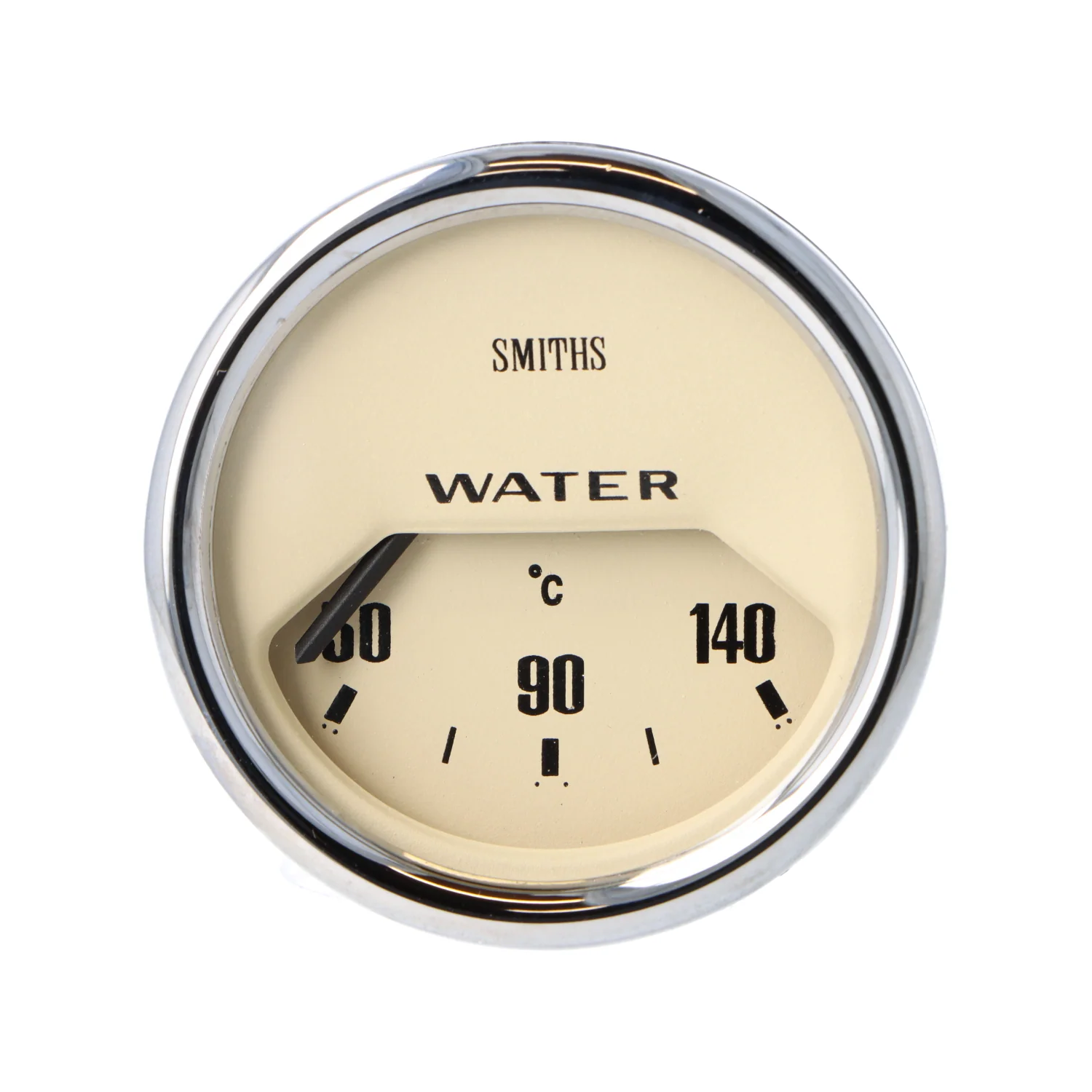 Smiths Classic Water Temperature Gauge - Magnolia Face - Chrome Bezel