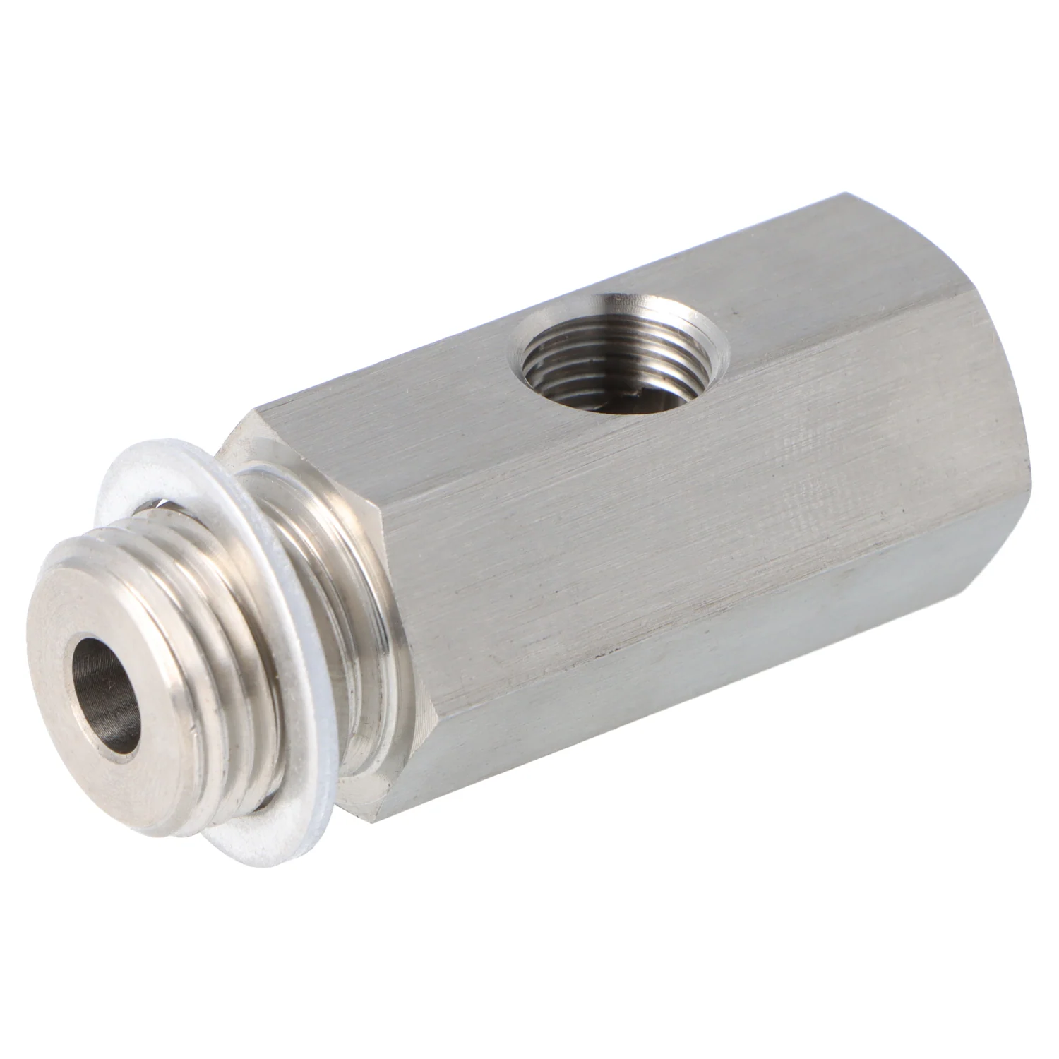 Stainless Steel Oil Pressure T Piece M16 x 1.5 Male and Female 1/8" NPT in the side - Image 5