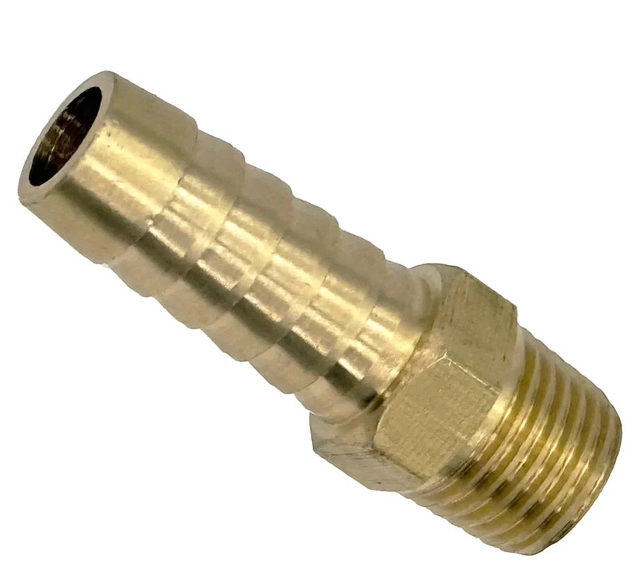 Straight Brass 10mm Hosetail 1/4 NPT - Image 2