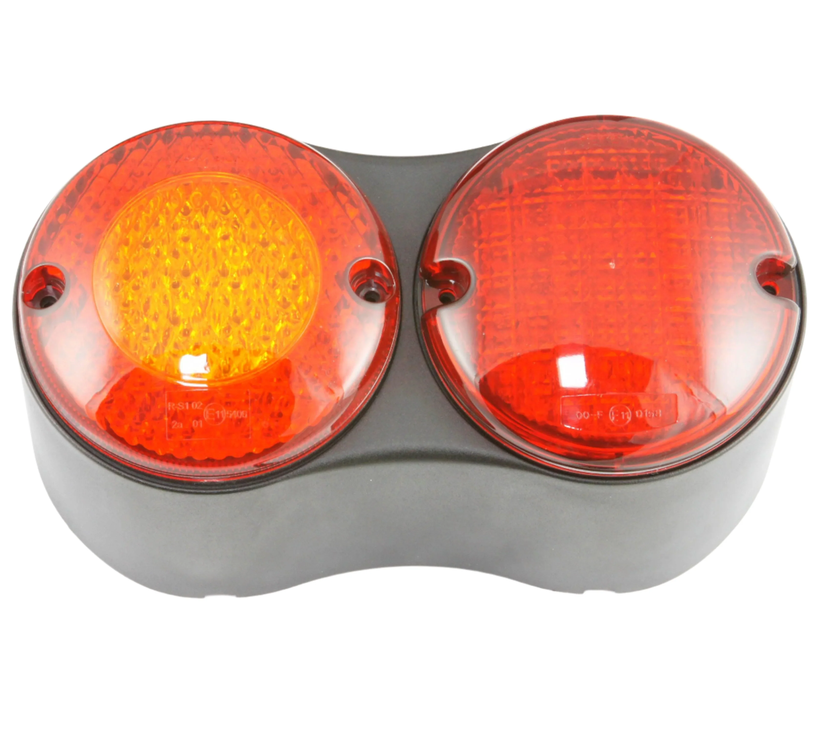 Straight Twin Round Lamp Housing Black - Image 5