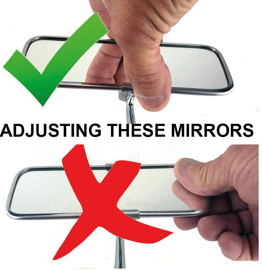 Suction Mount Chrome Metal Interior Mirror 155mm - Image 4