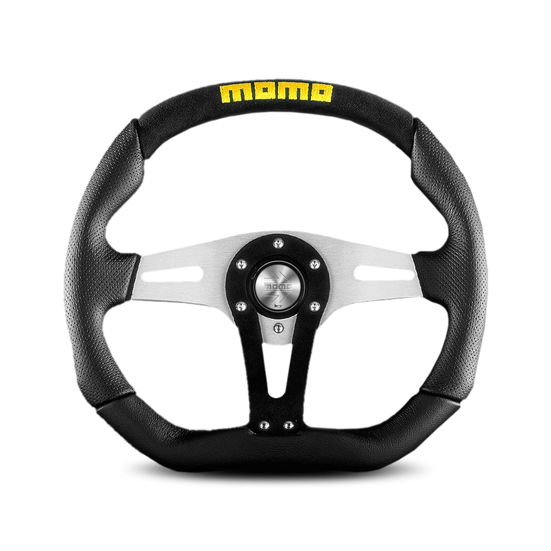 MOMO Trek Steering Wheel - Black Alcantara/Leather 350mm