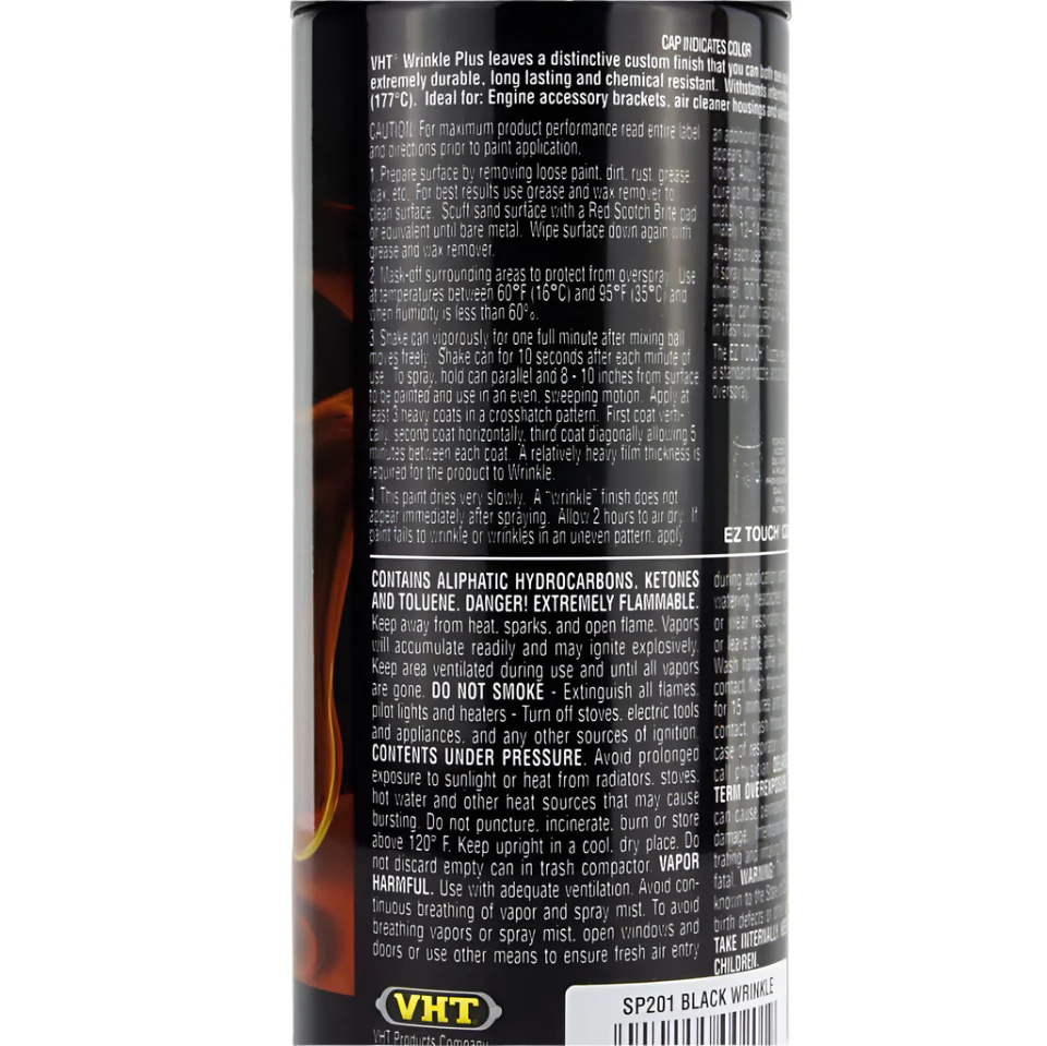 VHT Wrinkle Finish Paint Aerosol (3 COLOURS) Red / Black / Grey - Image 5