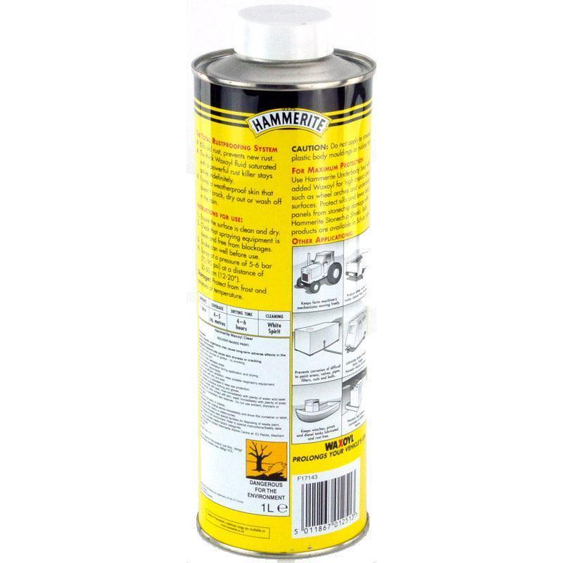Hammerite Waxoyl Rustproofer 1 Litre Black - Image 2
