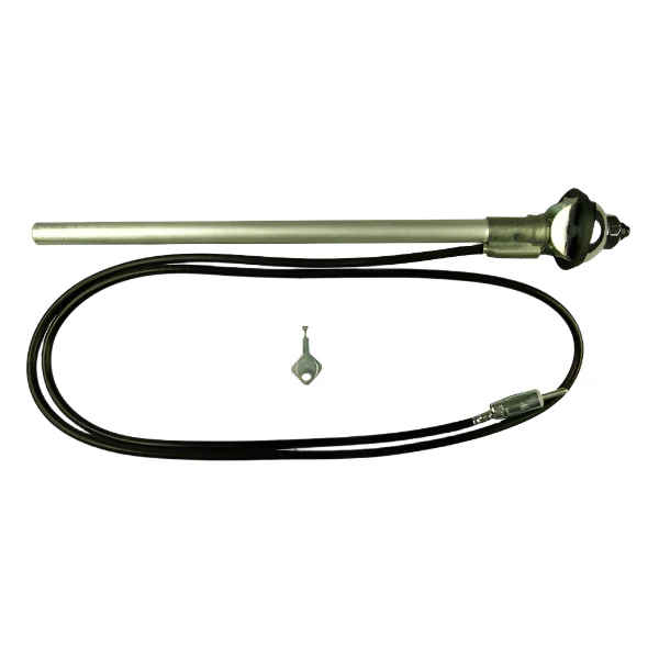 Wing Mount Aerial - AM/FM - Chrome & Black - Large and Small Head Options